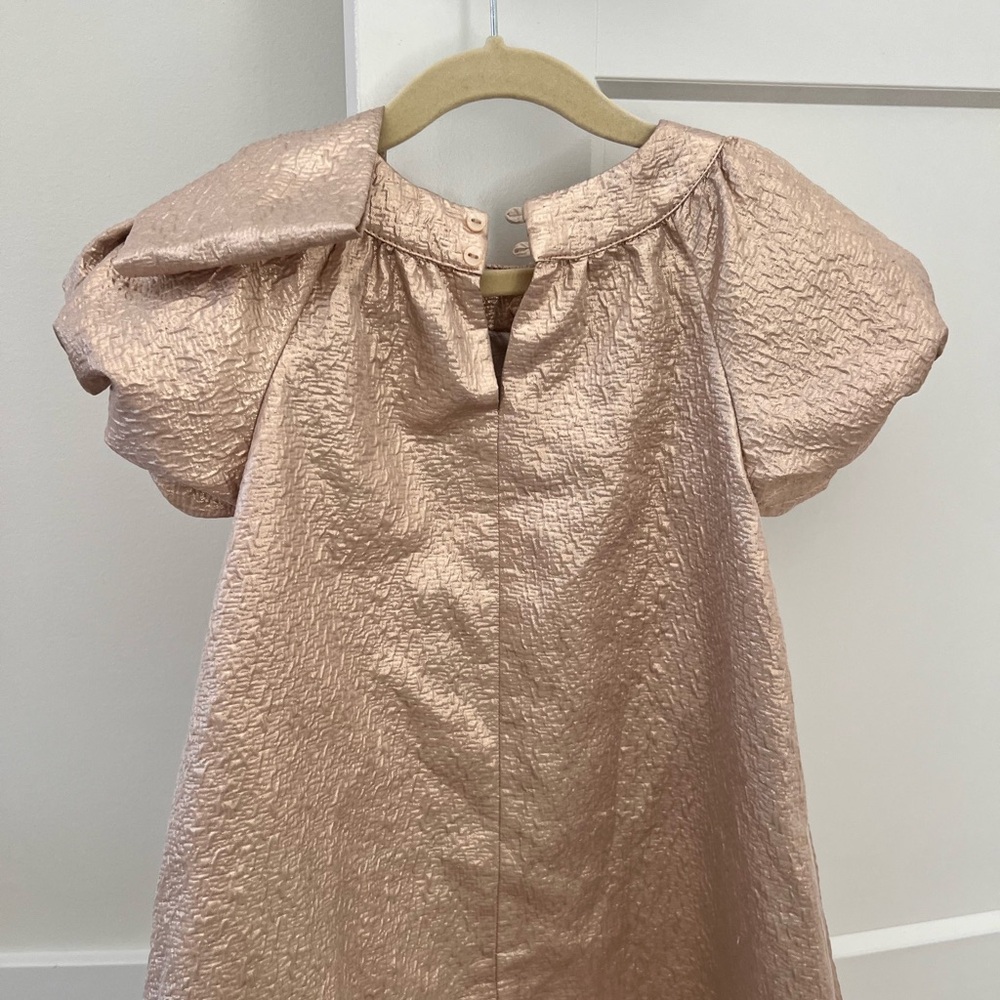 Zara girls gold bow dress size 4 5  dress - Picture 3 of 3